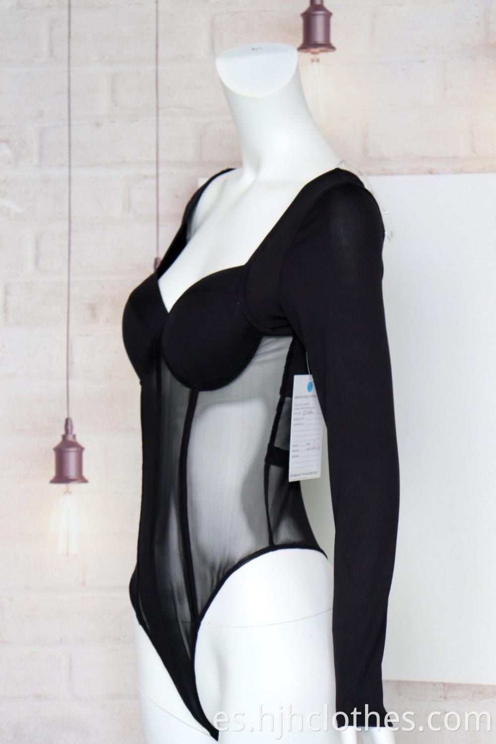 Baby Rib And Mesh Body Suit